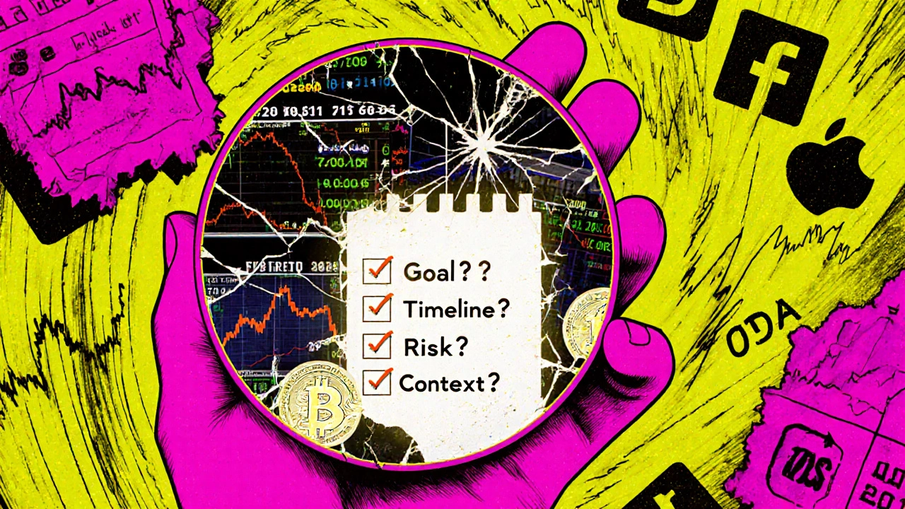 A hand holds a mirror reflecting melting financial chaos, with a checklist glowing softly in palm.