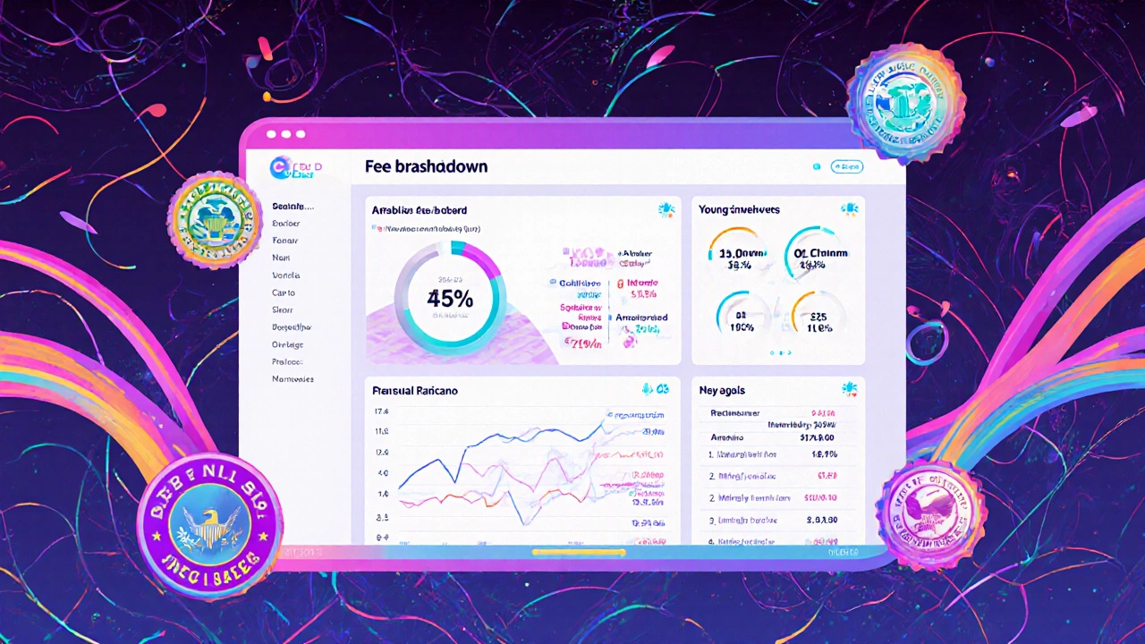 A personalized financial dashboard showing fee impacts tailored to different life stages.