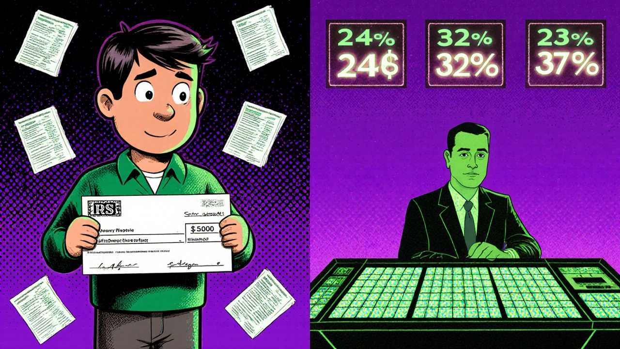 Split scene: frustrated person with ,000 vs. investor managing 300+ stocks with auto-swapping, glowing tax brackets above.